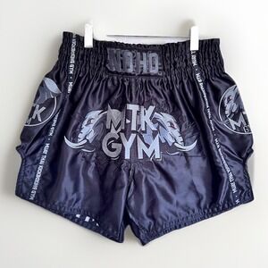 MUAY THAI Addict Kick Boxing MMA K1 Fighting Satin Shorts NOHO MTK GYM Sz L